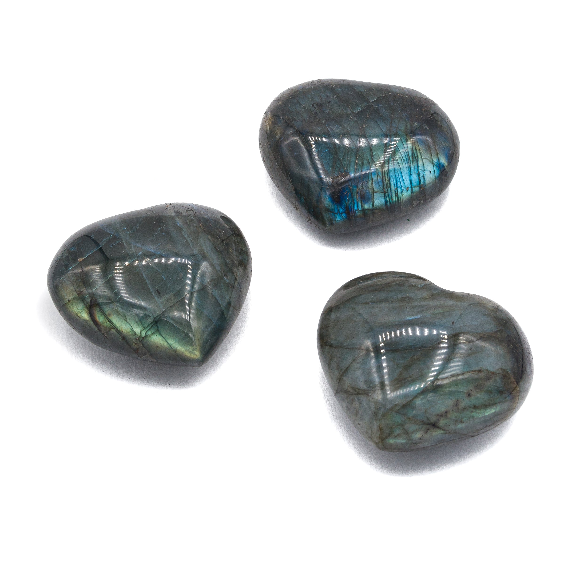 Labradorite Heart Puffy $60